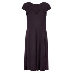 2007 Prada 1940s Style Plum Crepe Dress