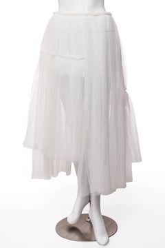 2007 Rei Kawakubo Comme des Garçons White Layered Tulle Skirt