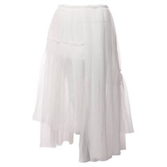 2007 Rei Kawakubo Comme des Garçons White Layered Tulle Skirt