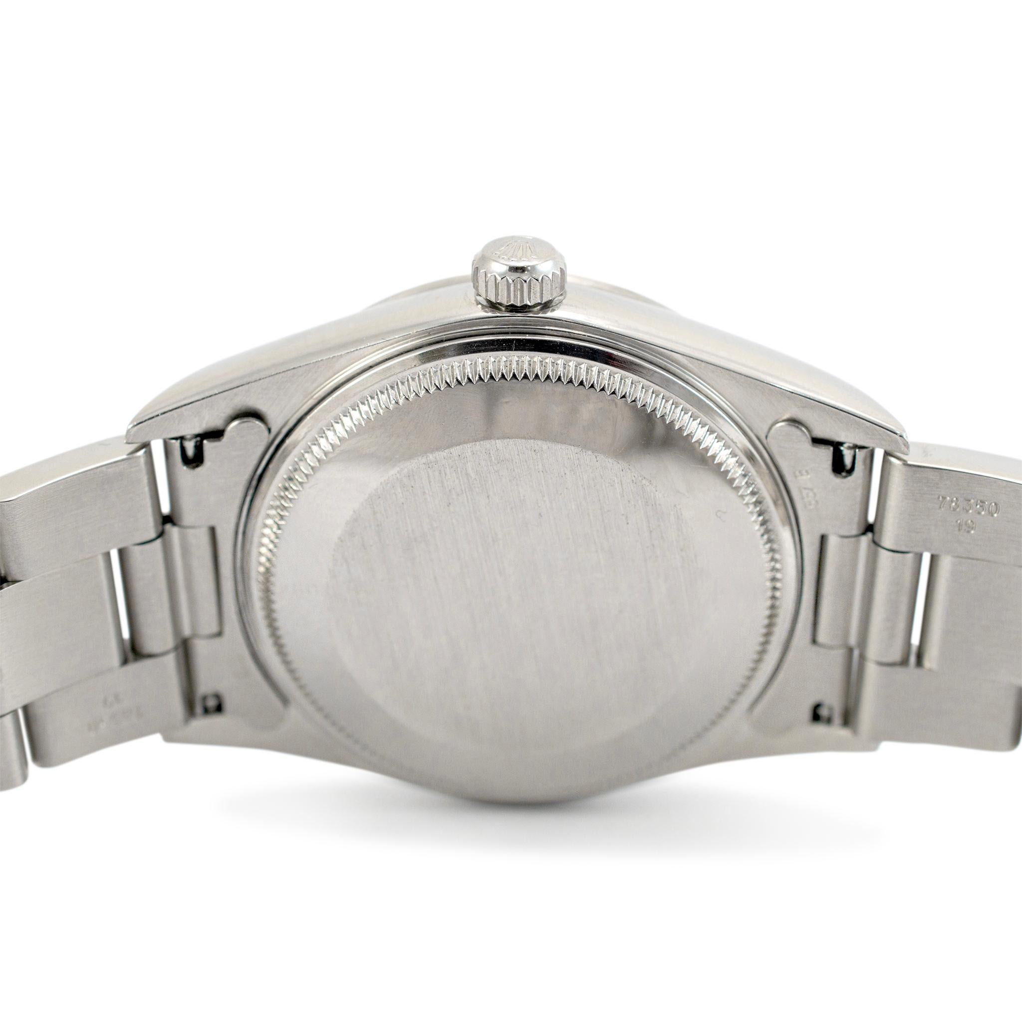 2007 Rolex Air King 34MM 14000M Austern-Uhr aus Edelstahl mit schwarzem Stick-Zifferblatt 1