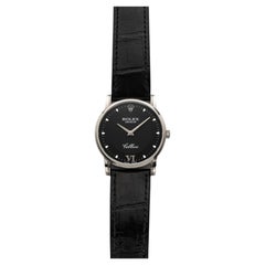 2007 Rolex Cellini 5115 18K White Gold Black Grey Dial Manual Wind 32mm