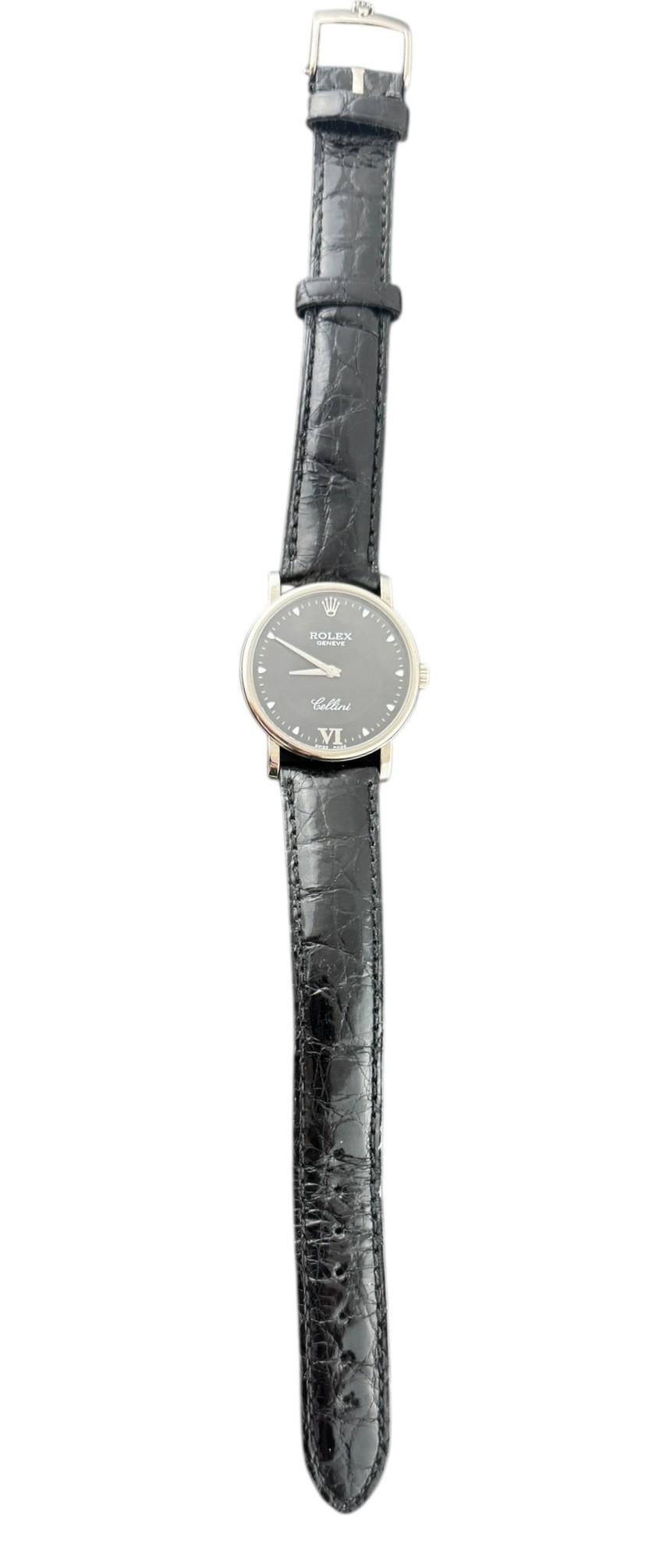 2007 Rolex Cellini 5115 Watch 18K White Gold Box / Papers #23236 (Zeitgenössisch) im Angebot
