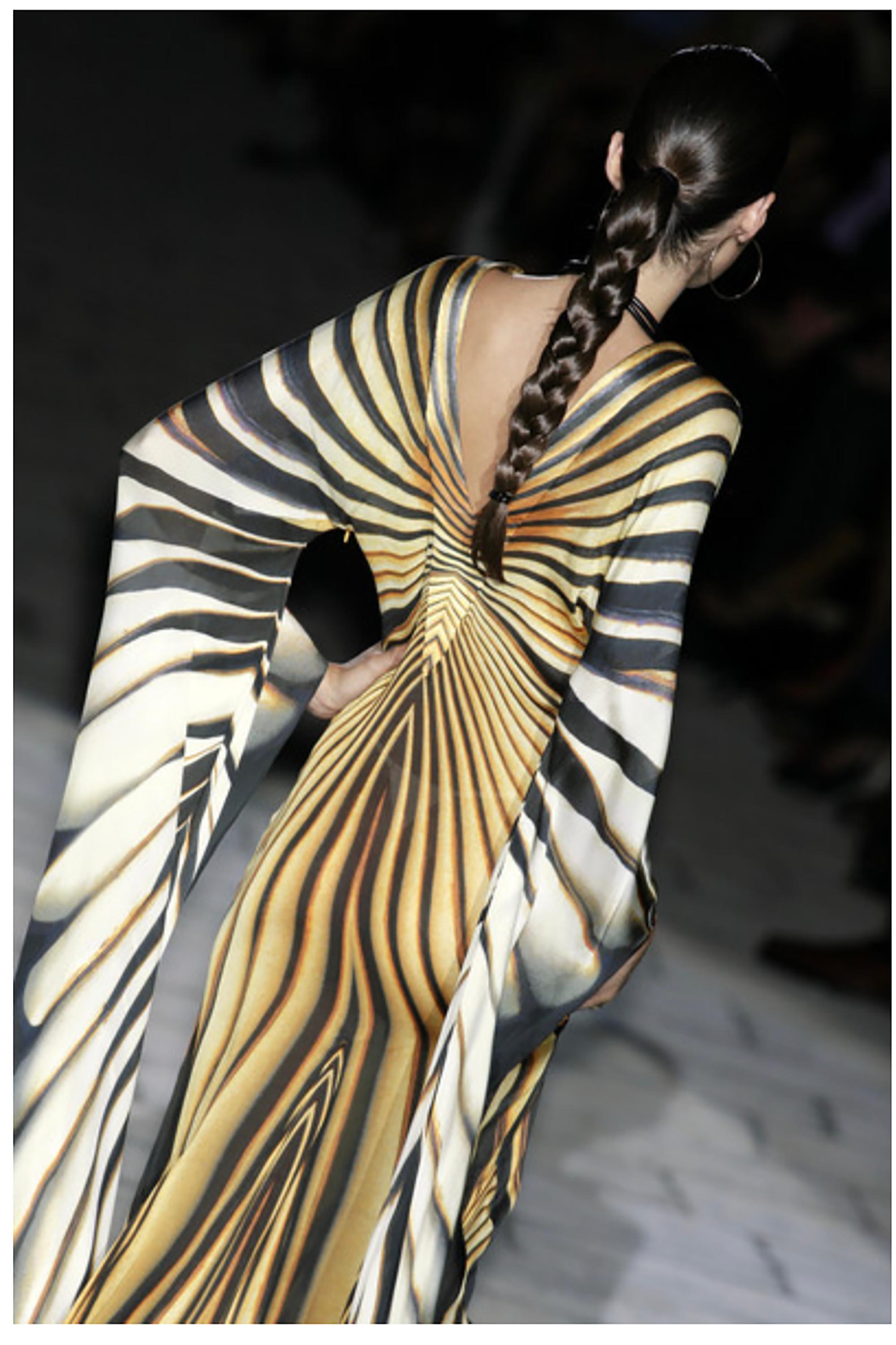 2007 S/S Roberto Cavalli Silk Butterfly Gown look #44 2