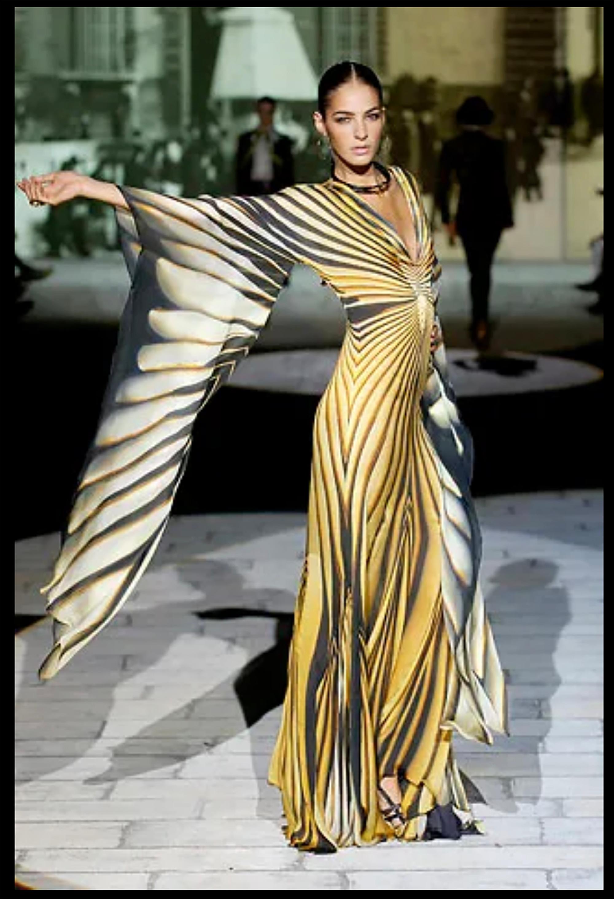 2007 S/S Roberto Cavalli Silk Butterfly Gown look #44 3