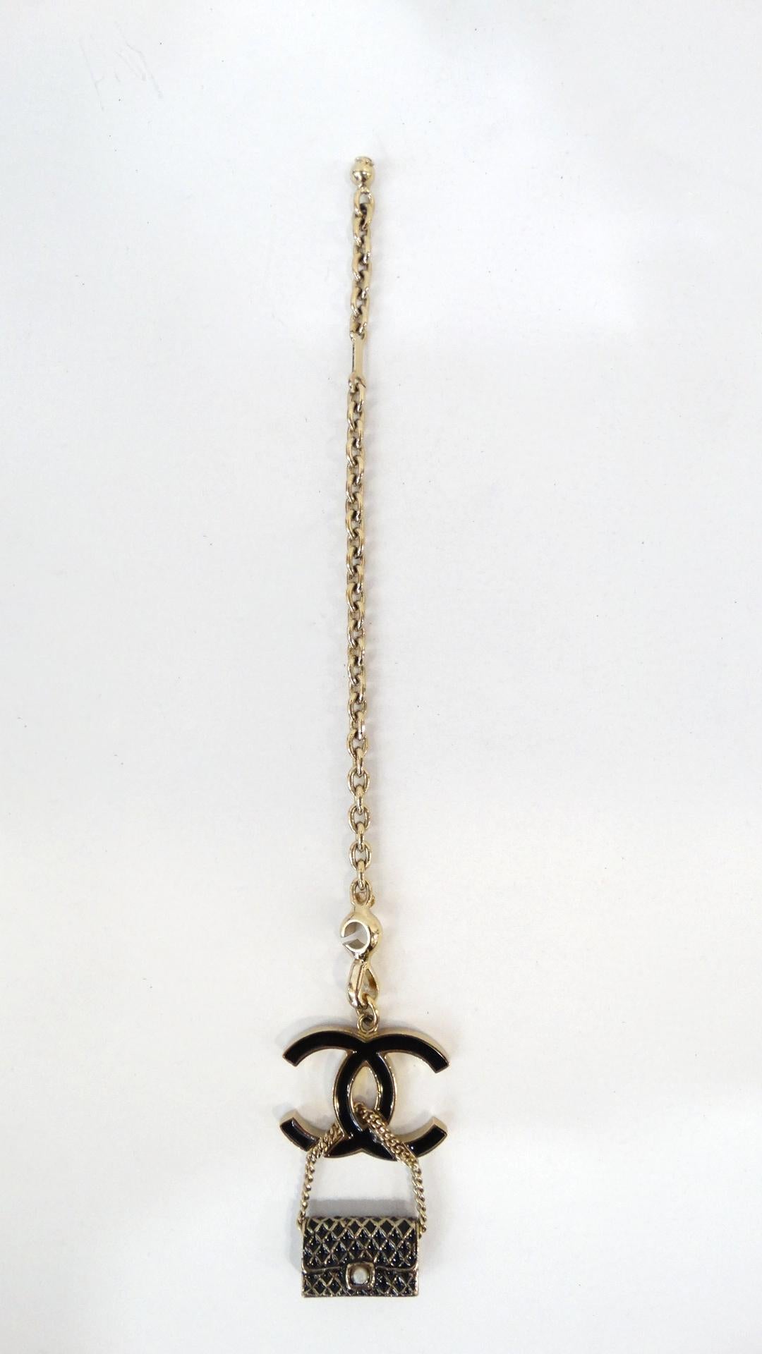 Chanel 2007 Spring Classic 2.55 Pendant Purse Charm  In Good Condition In Scottsdale, AZ