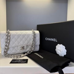2007 White Chanel Timeless Small Caviar Bag