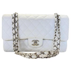 2007 White Chanel Timeless Small Caviar Bag