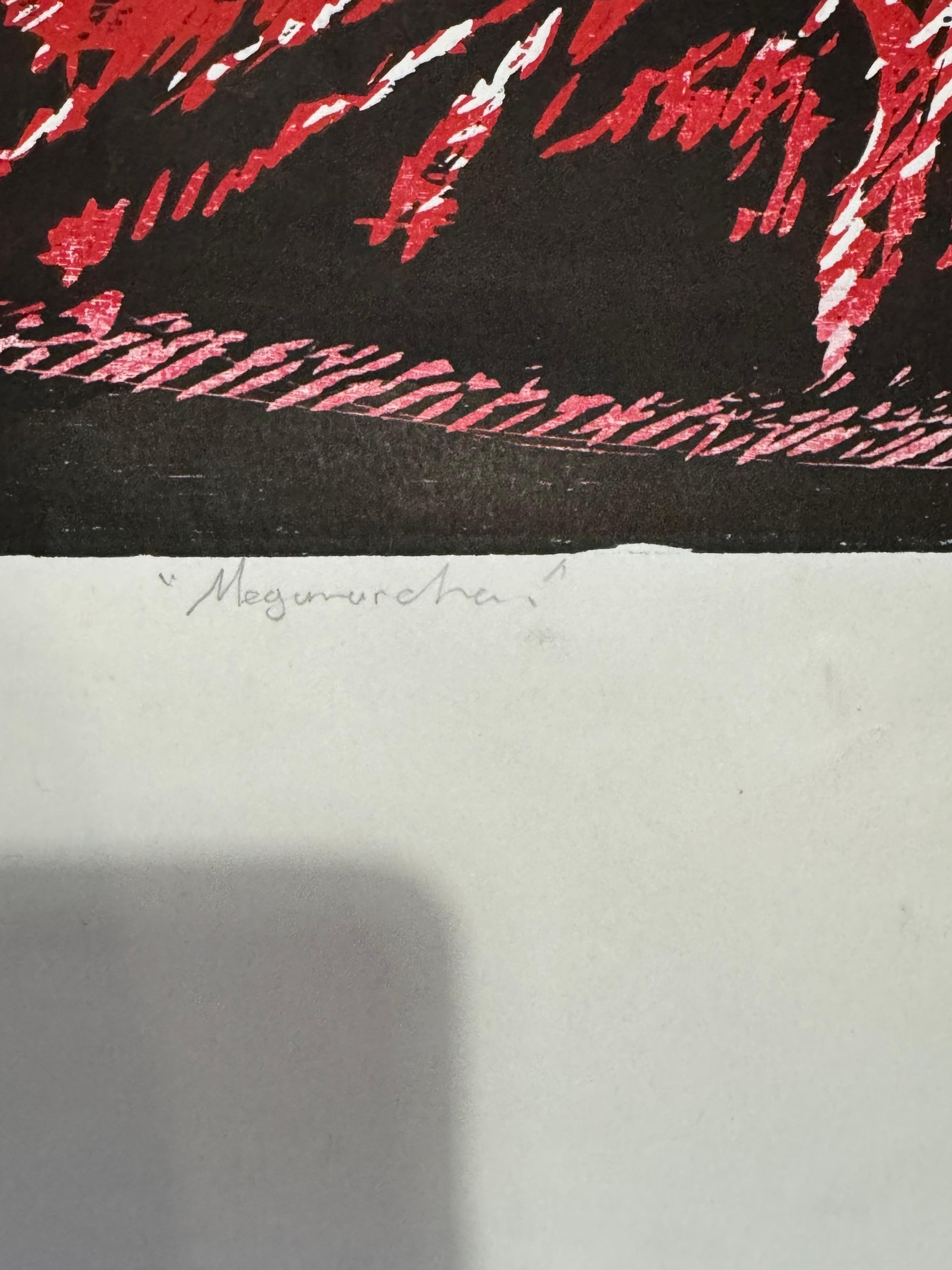 2007 Yescka „MegaMarcha“ Künstler Proof-Holzschnitt, signiert im Angebot 2