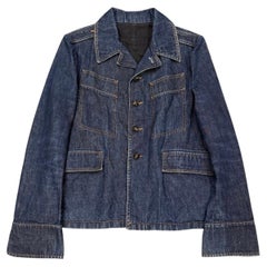 2007 Yves Saint Laurent four pocket military denim jacket