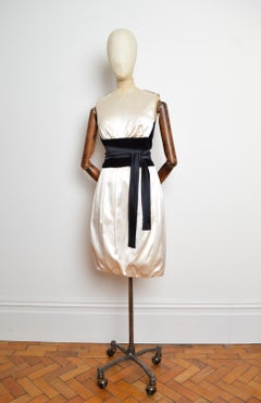 2007 Yves Saint Laurent Oyster Pearl Obi Kimono Gürtel Shift Cocktailkleid