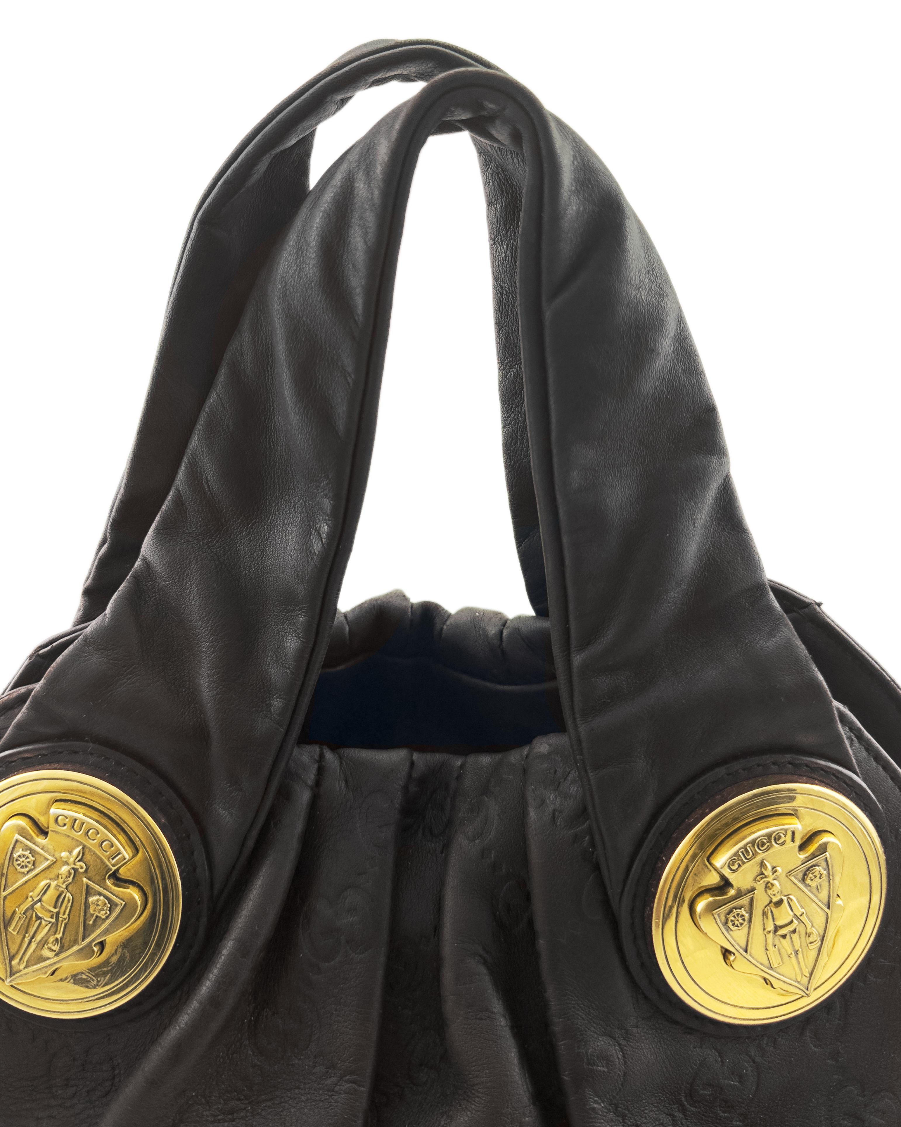 2008/2009 Gucci Medium Brown Guccissima Leather Hysteria Hobo Bag In Good Condition For Sale In Toronto, Ontario