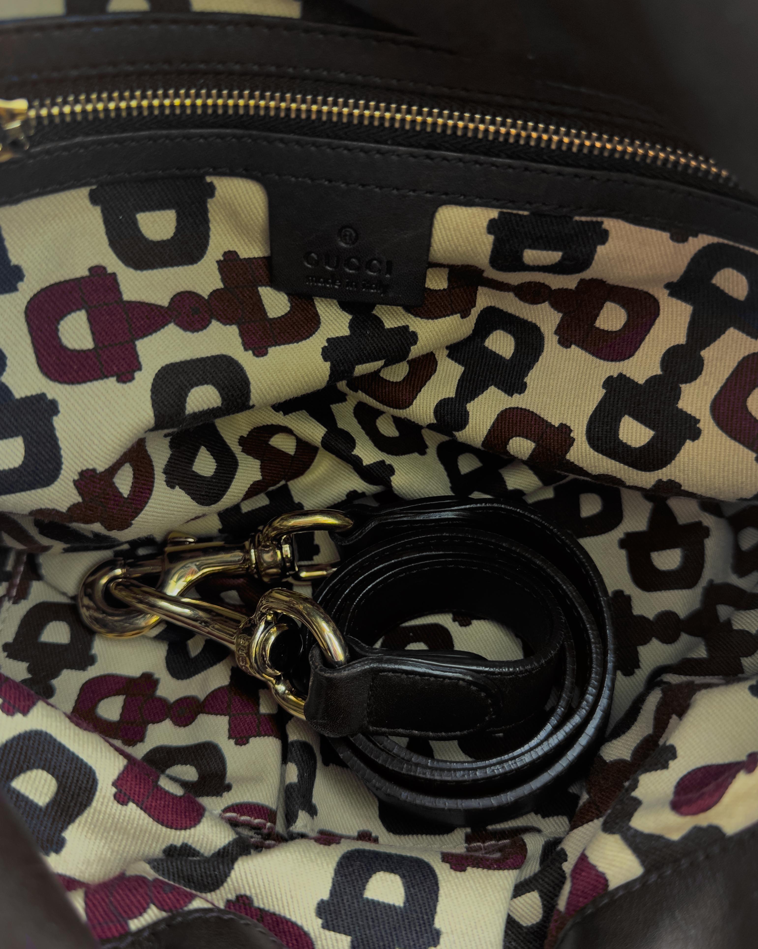 2008/2009 Gucci Medium Brown Guccissima Leather Hysteria Hobo Bag For Sale 2
