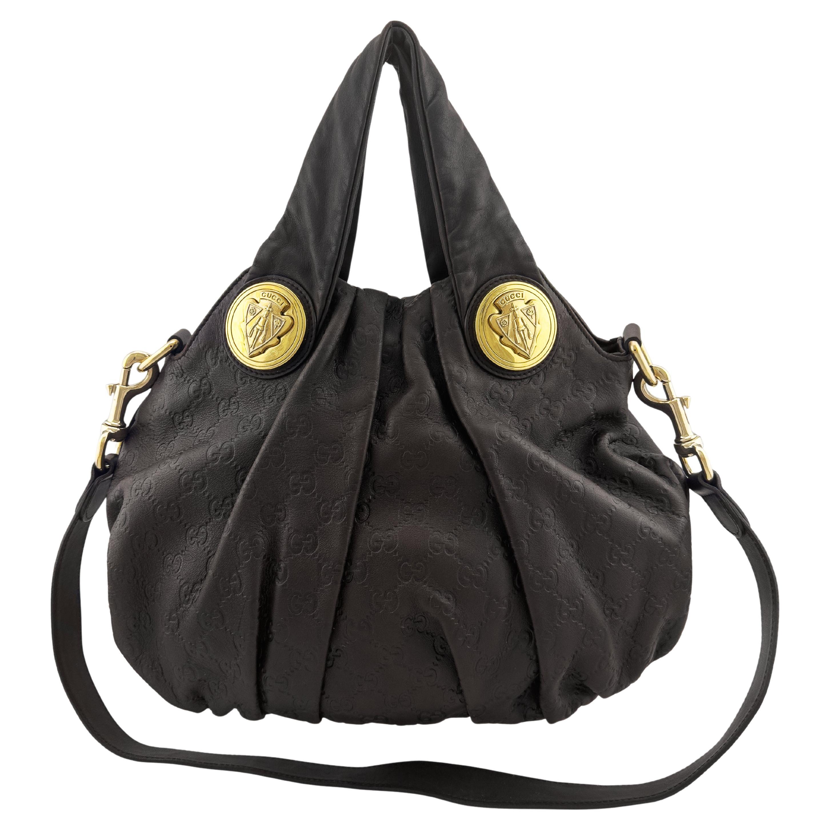 2008/2009 Gucci Medium Brown Guccissima Leather Hysteria Hobo Bag For Sale