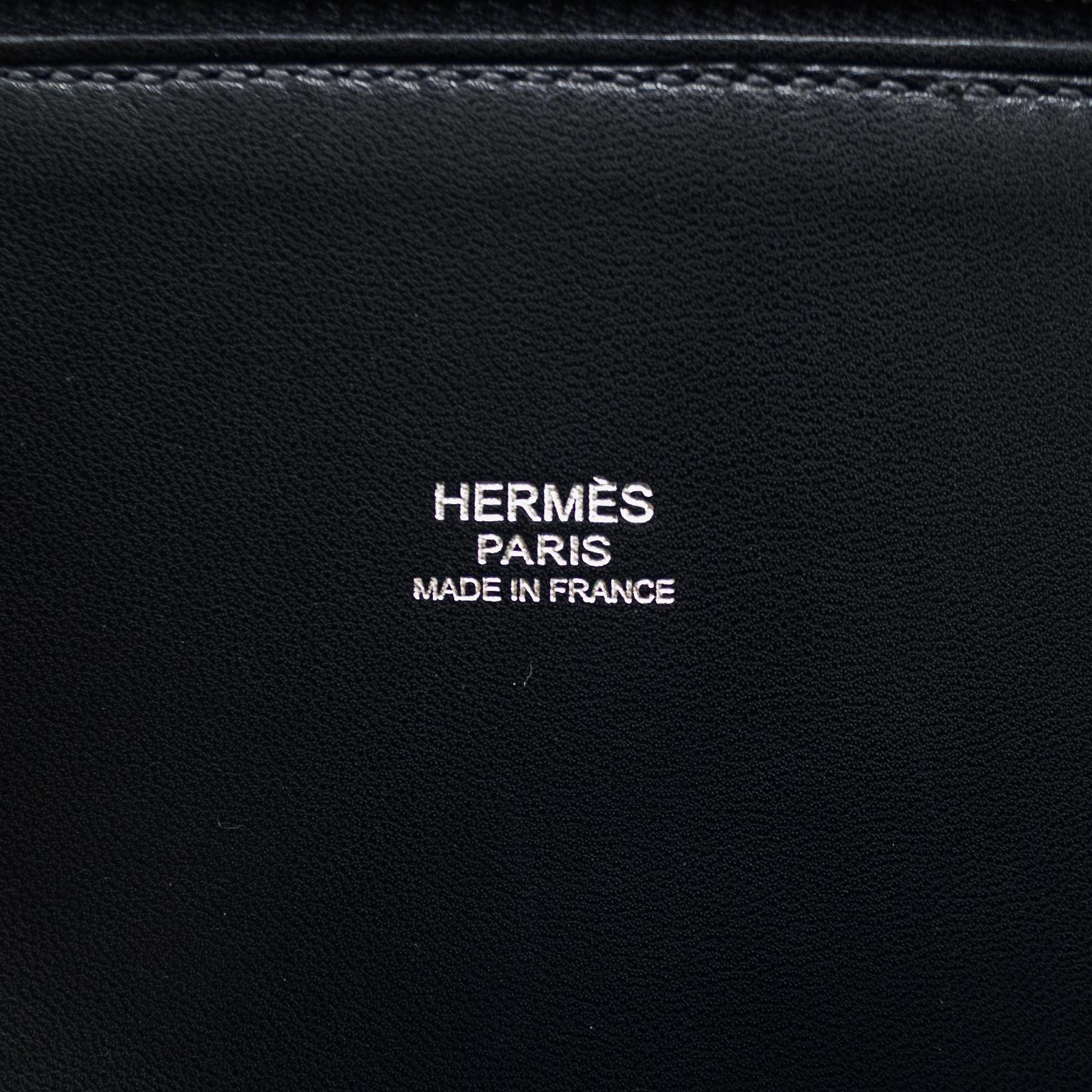 2008 31cm Hermès Navy Blue Clemence Bolide Bag  4