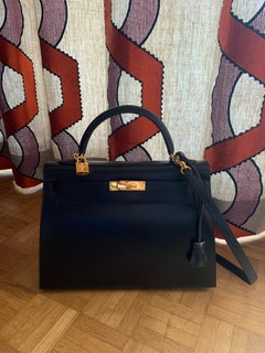 2008 32 Black Sellier Box Hermès Kelly Bag