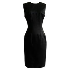 2008 Alexander McQueen Schwarzes Kleid aus Seide mit durchsichtigen Seitenwänden