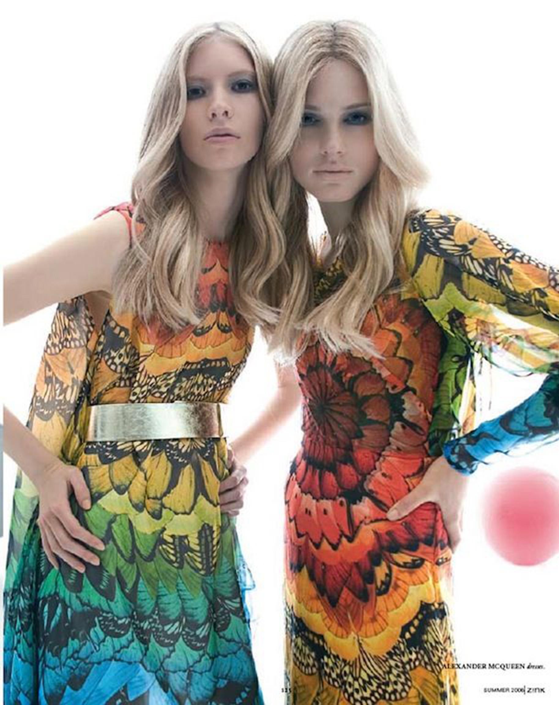 An absolutely stunning and ultra rare Alexander McQueen rainbow butterfly print silk dress dating back to his lifetime spring/summer 2008 'La Dame Bleue' collection. It was Lee McQueen's artistic tribute to his friend, mentor, and muse, Isabella