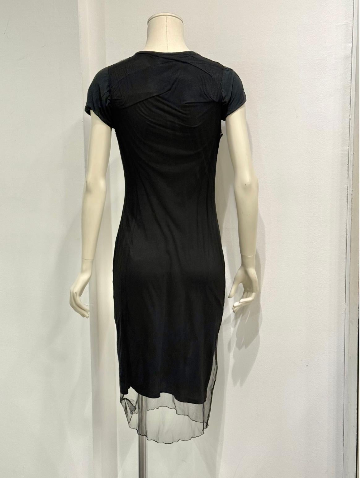 Black 2008 Alexander McQueen - Robe à double épaisseur en vente