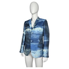2008 Alexander McQueen blazer in seta ricamata taglia 48 IT