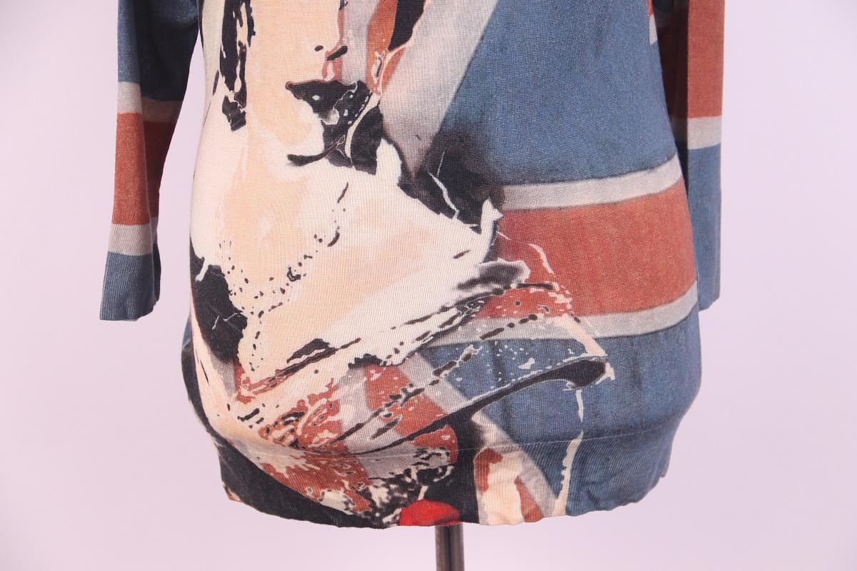 Gray 2008 Alexander McQueen Heritage Graphic Sweater For Sale