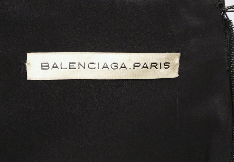 2008 BALENCIAGA by Nicolas Ghesquiere black bonded wool RUNWAY dress For Sale at 1stDibs