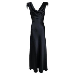 2008 Balenciaga by Nicolas Ghesquière Old Hollywood High Shoulders Black Dress
