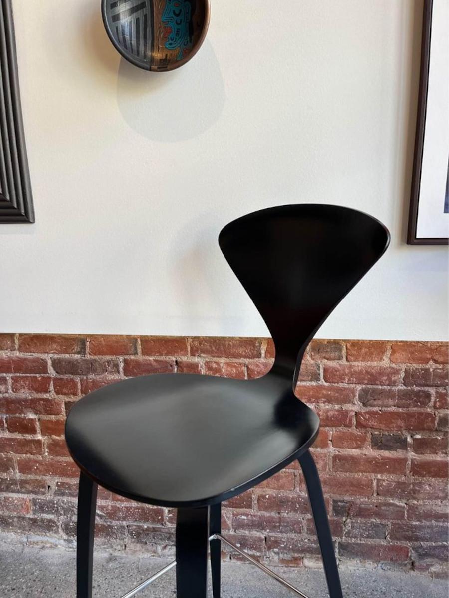 Wood 2008 Black Cherner Barstools by Cherner Chair Company For Sale