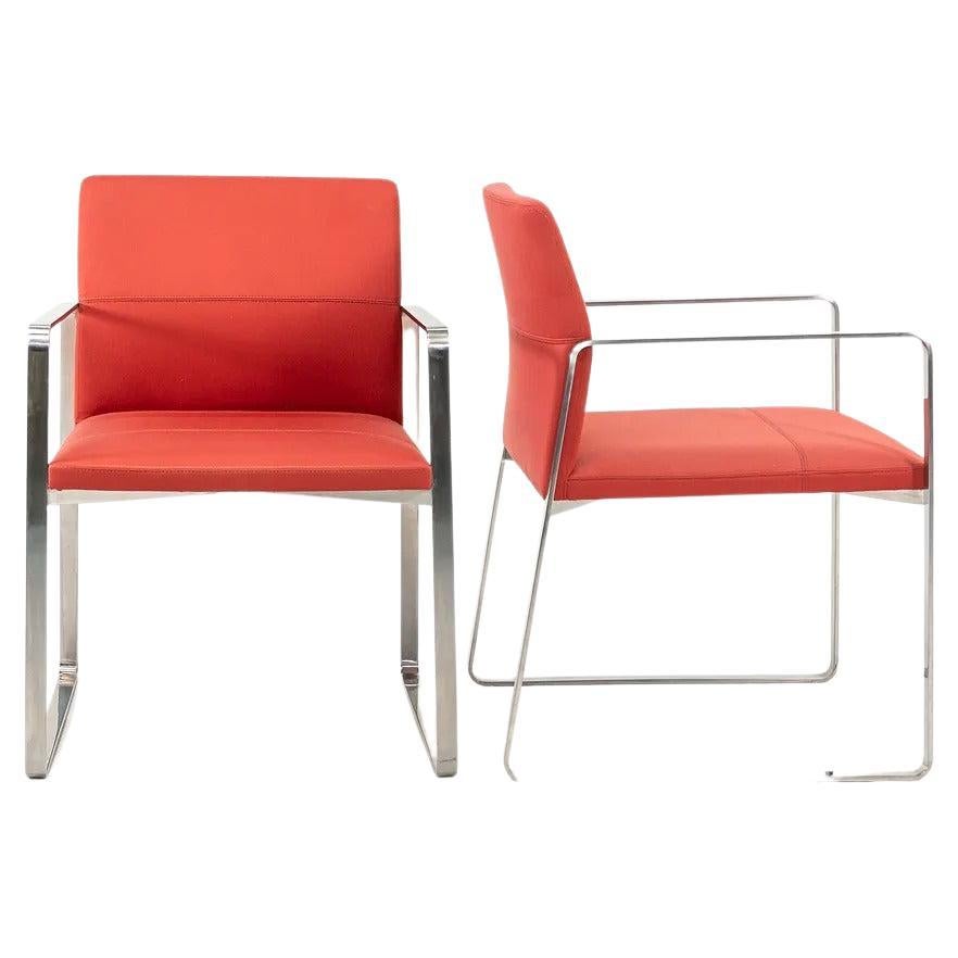 2008 Celon Arm Chairs by Lievore Altherr Molina for Bernhardt Design in Steel For Sale
