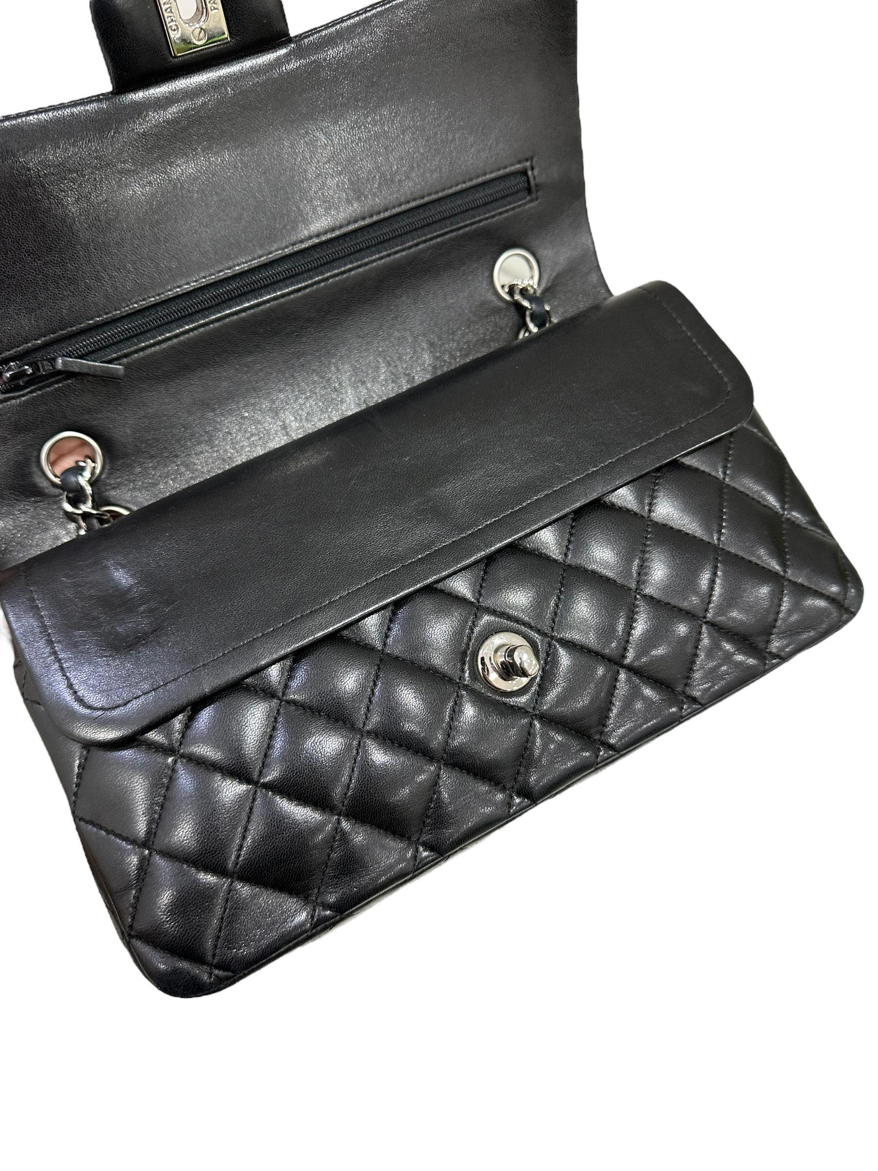 2008 Chanel. 2.55 Timeless Black Leather Shoulder Bag 11