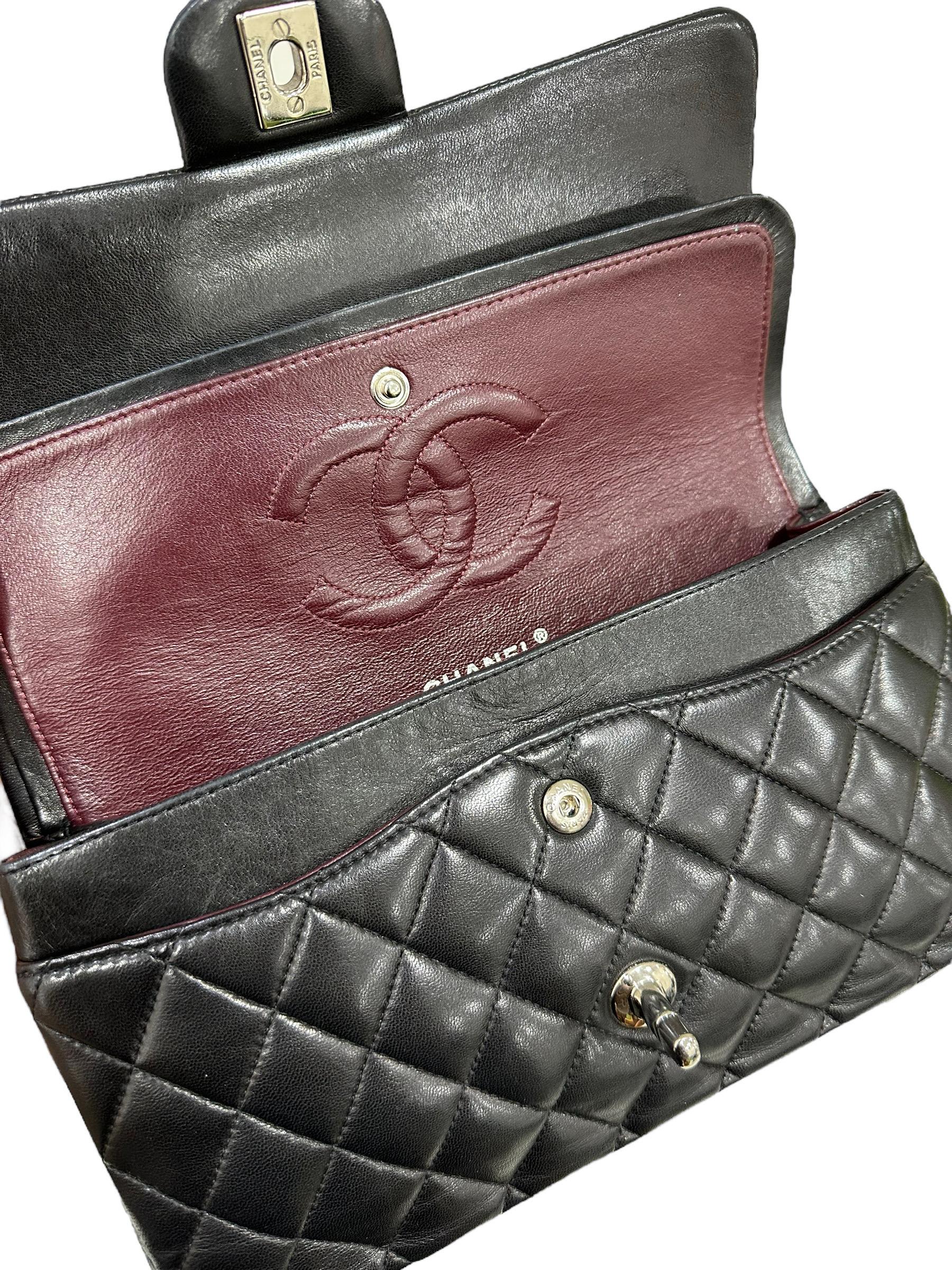 2008 Chanel. 2.55 Timeless Black Leather Shoulder Bag 12