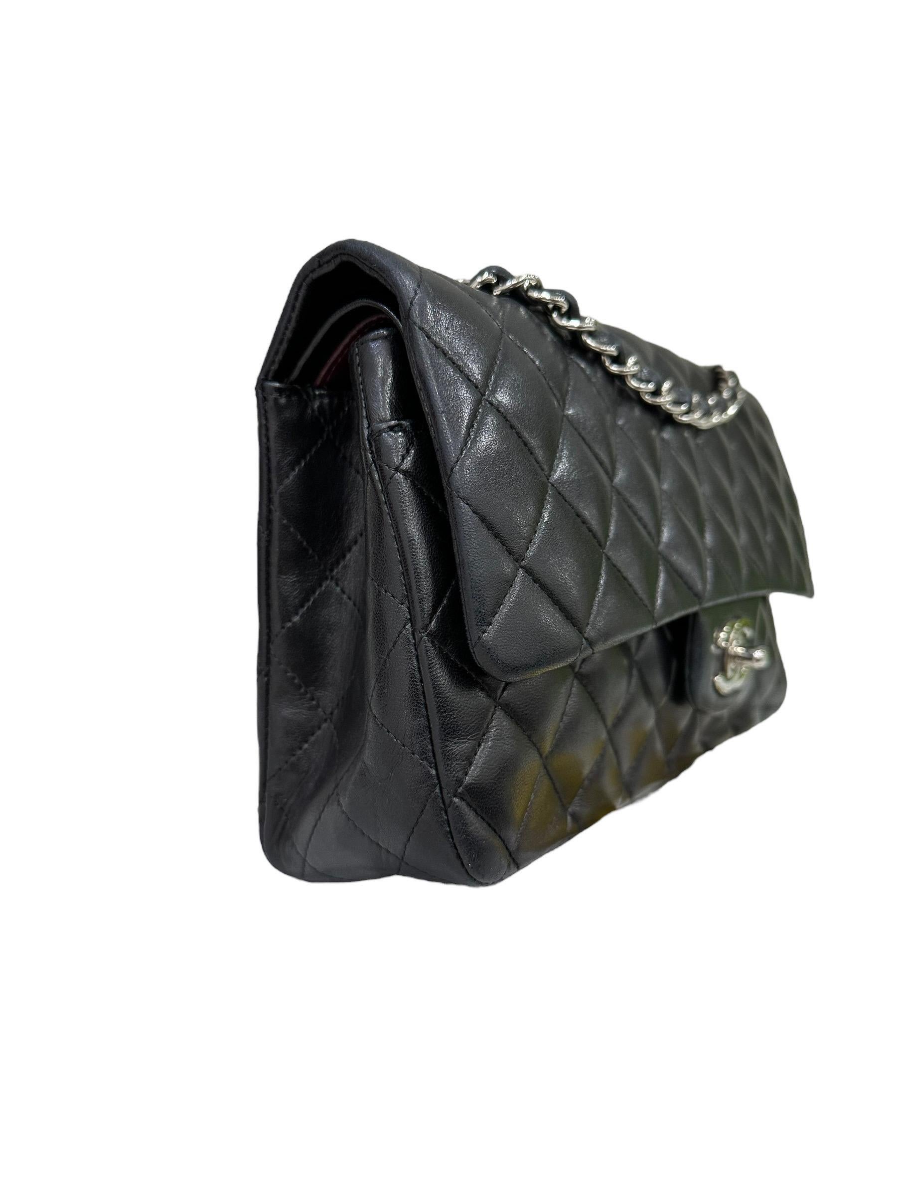 2008 Chanel. 2.55 Timeless Black Leather Shoulder Bag 2