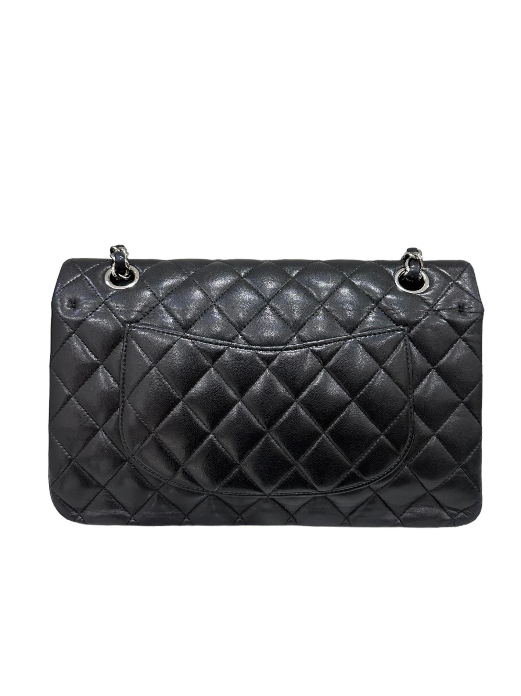 2008 Chanel. 2.55 Timeless Black Leather Shoulder Bag 3