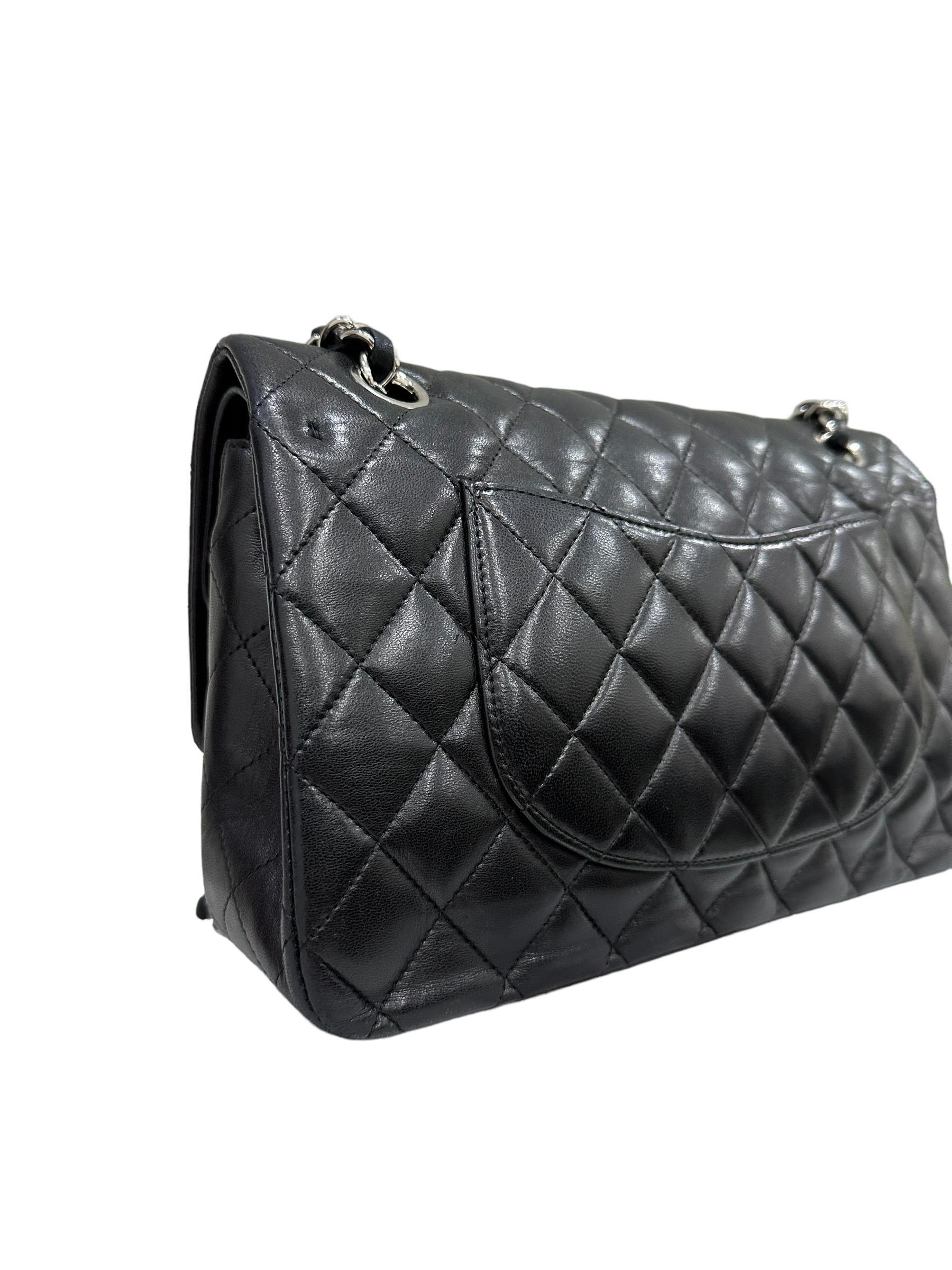 2008 Chanel. 2.55 Timeless Black Leather Shoulder Bag 5