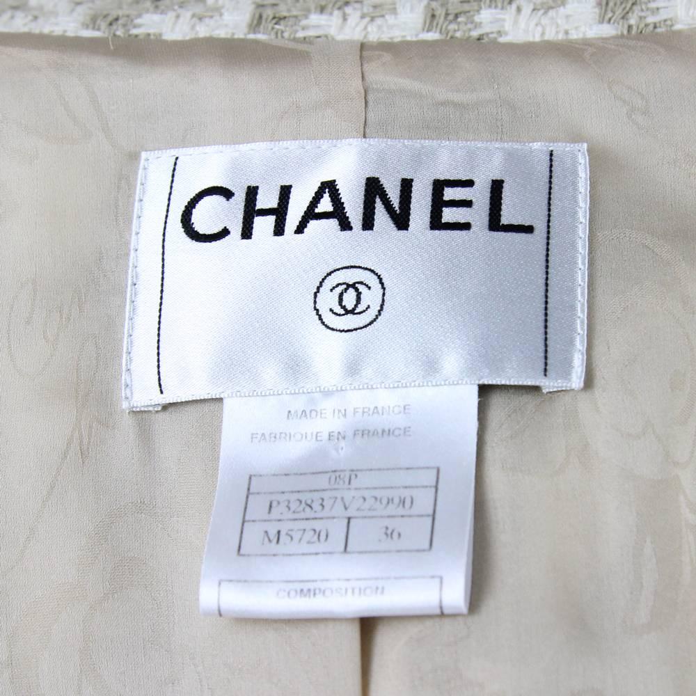 Women's 2008 Chanel Beige Silk Jacket
