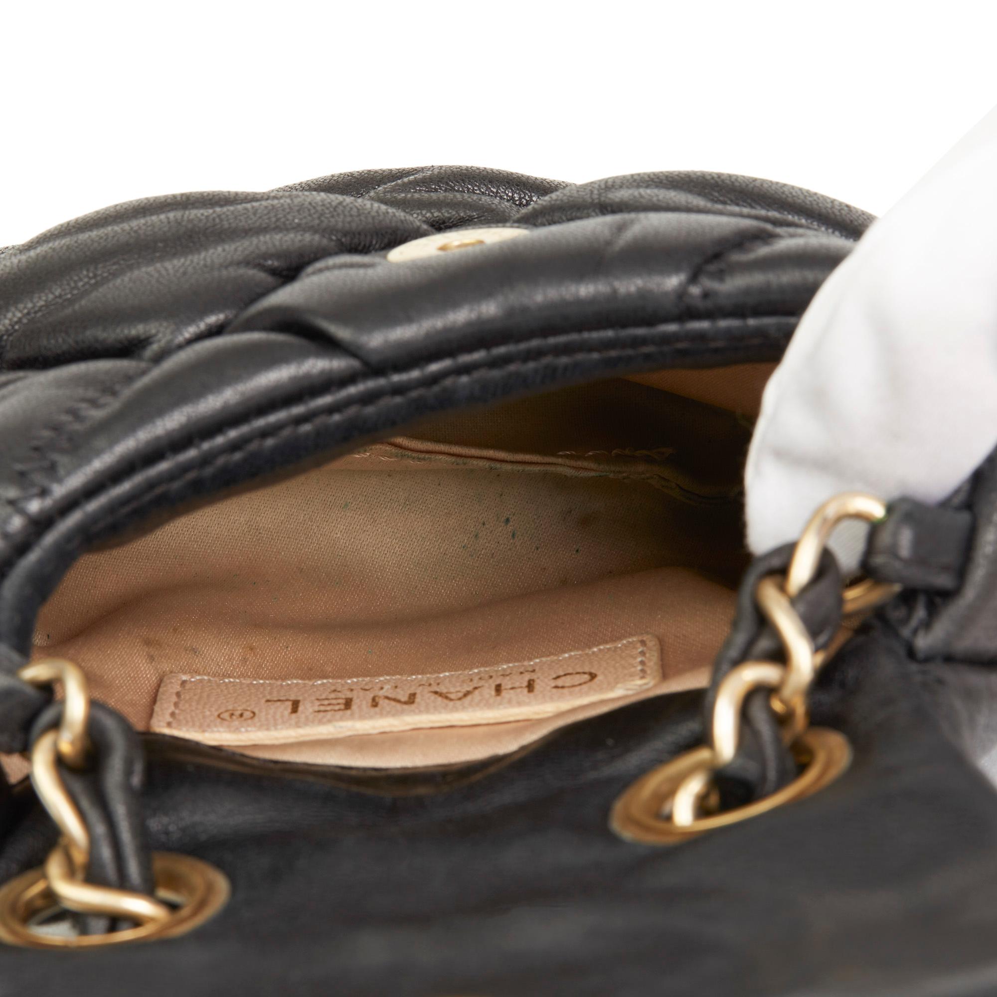 2008 Chanel Black Bubble Quilted Lammleder Micro Flap Bag 5