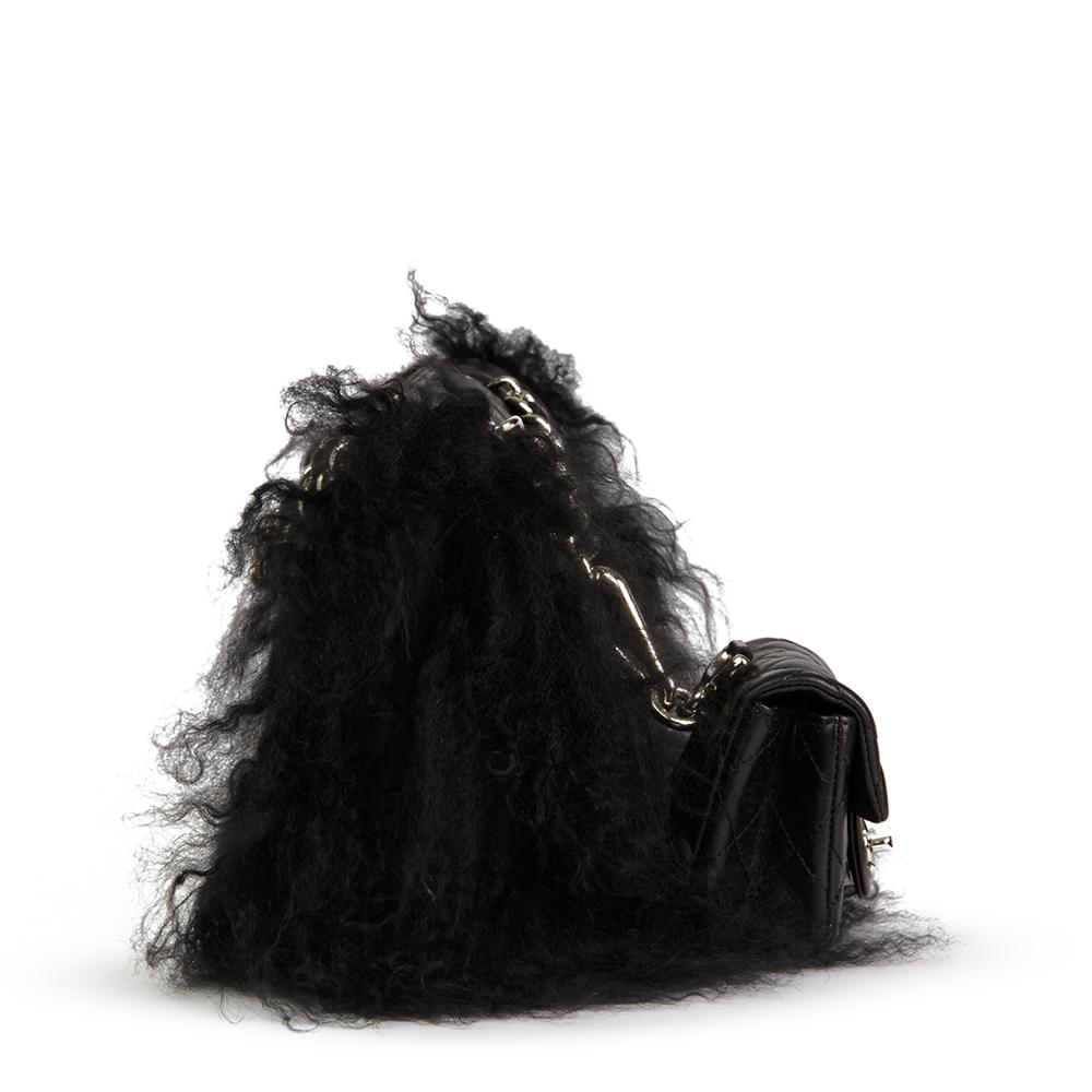 CHANEL
Black Quilted Lambskin & Mongolian Goat Fur Tibet Flap Bag Micro Charm Set

Reference: HB2372
Serial Number: 12447881
Age (Circa): 2008
Accompanied By: Chanel Dust Bag, Box, Authenticity Card, Care Booklet
Authenticity Details: Serial
