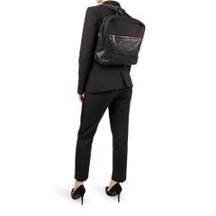 2008 Chanel Black Quilted Coated Canvas Convertible Backpack