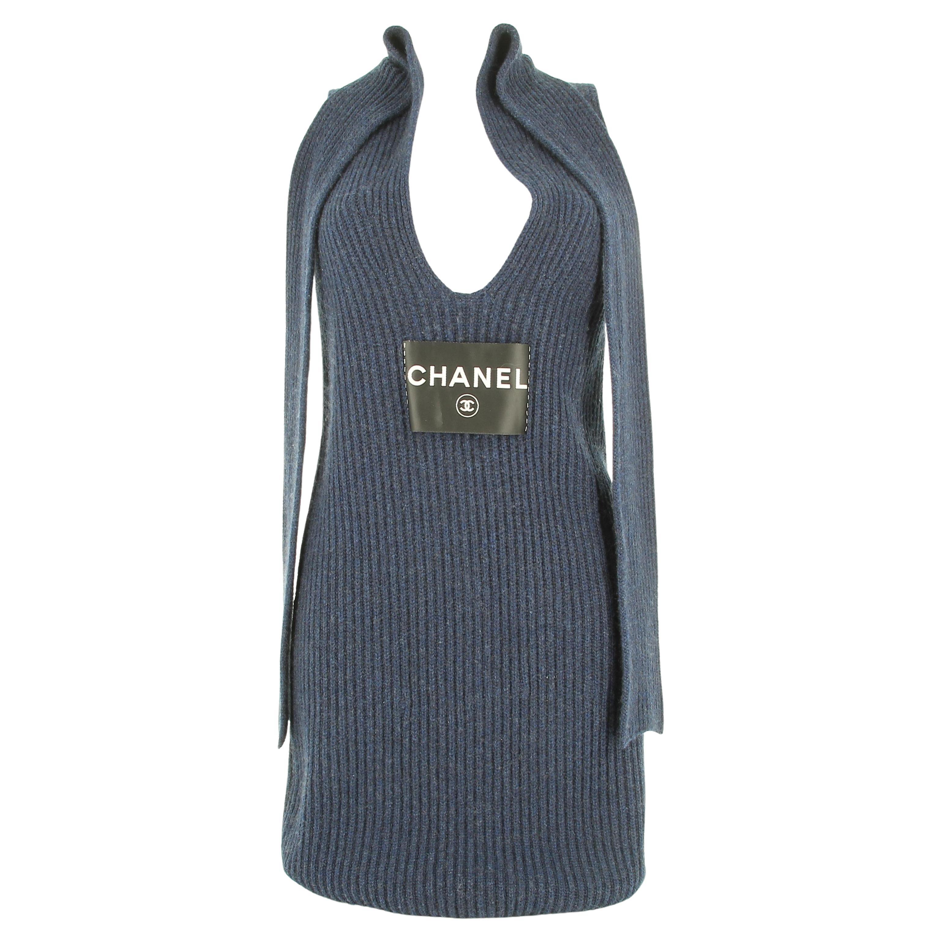 2008C Chanel Resort Runway Knit Bandage Halter Top Dress
