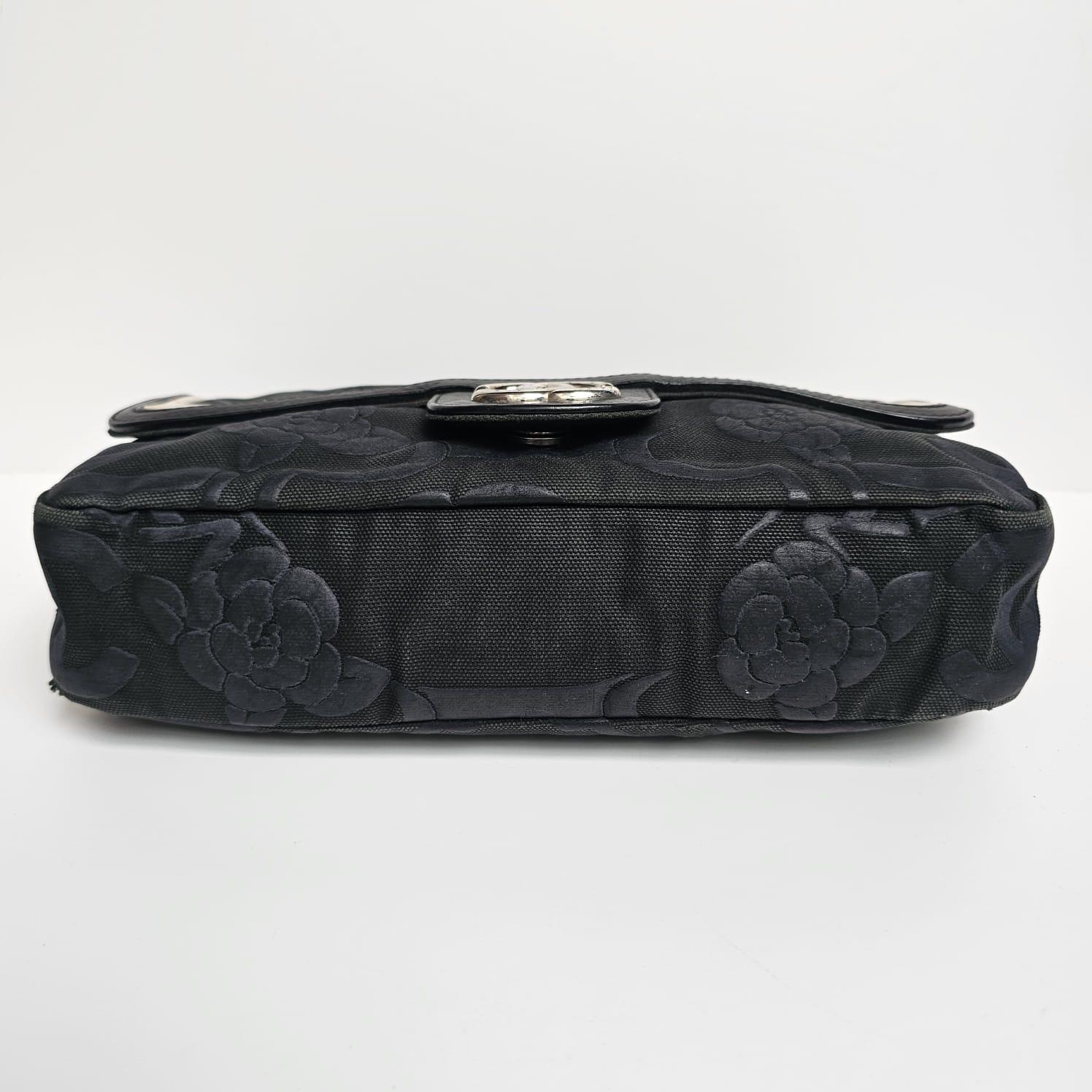 Women's 2008 Chanel Canvas Camellia Medium Flap Bag For Sale