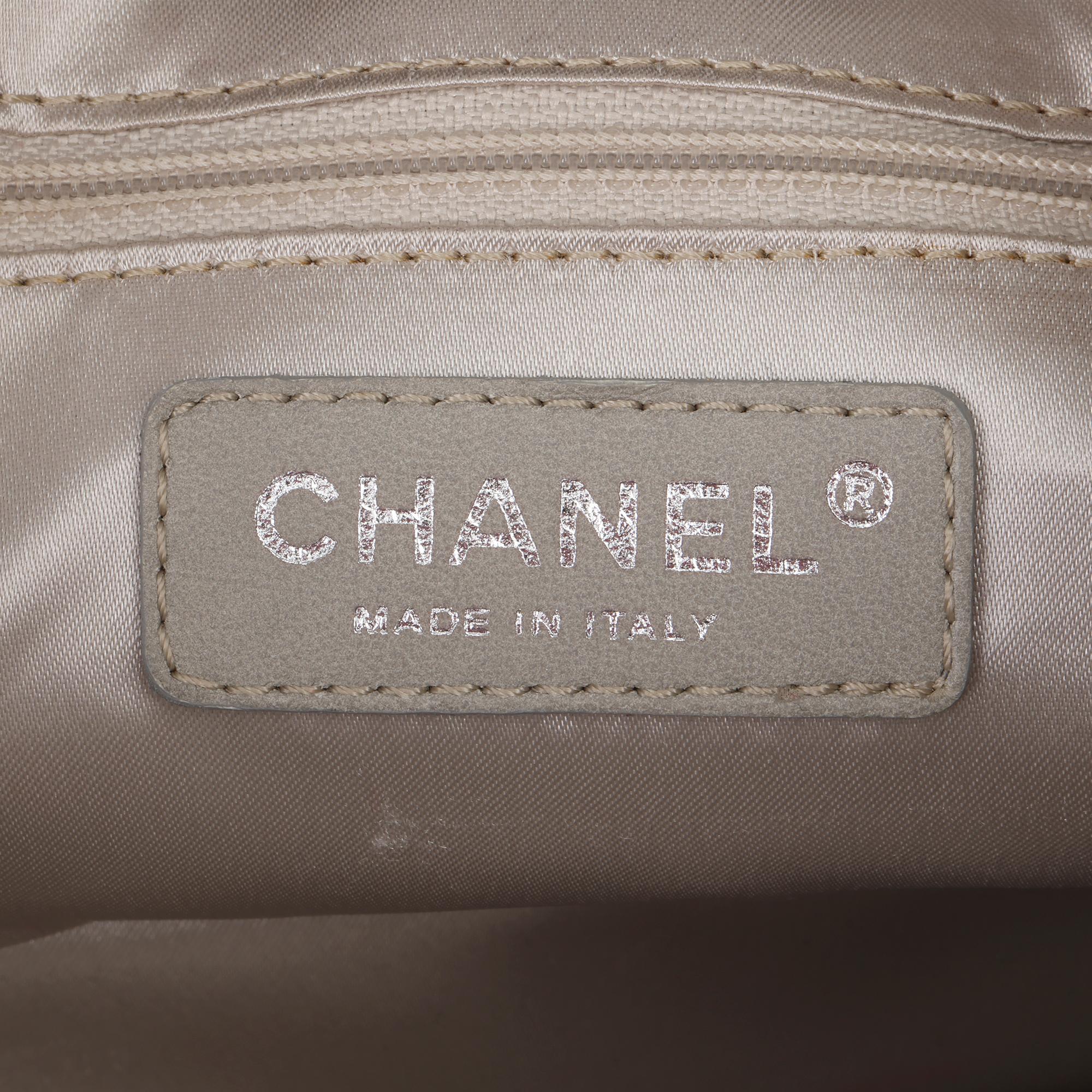2008 Chanel Chanel Black, White, Beige, Gold & Bronze Quilted Lambskin Wristlet  4