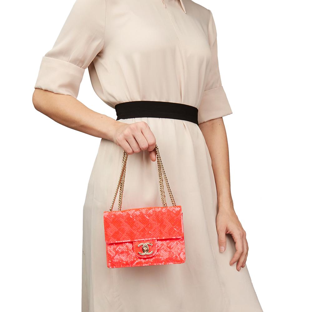 2008 Chanel Fuchsia Sequin Embellished Mini Flap Bag 7