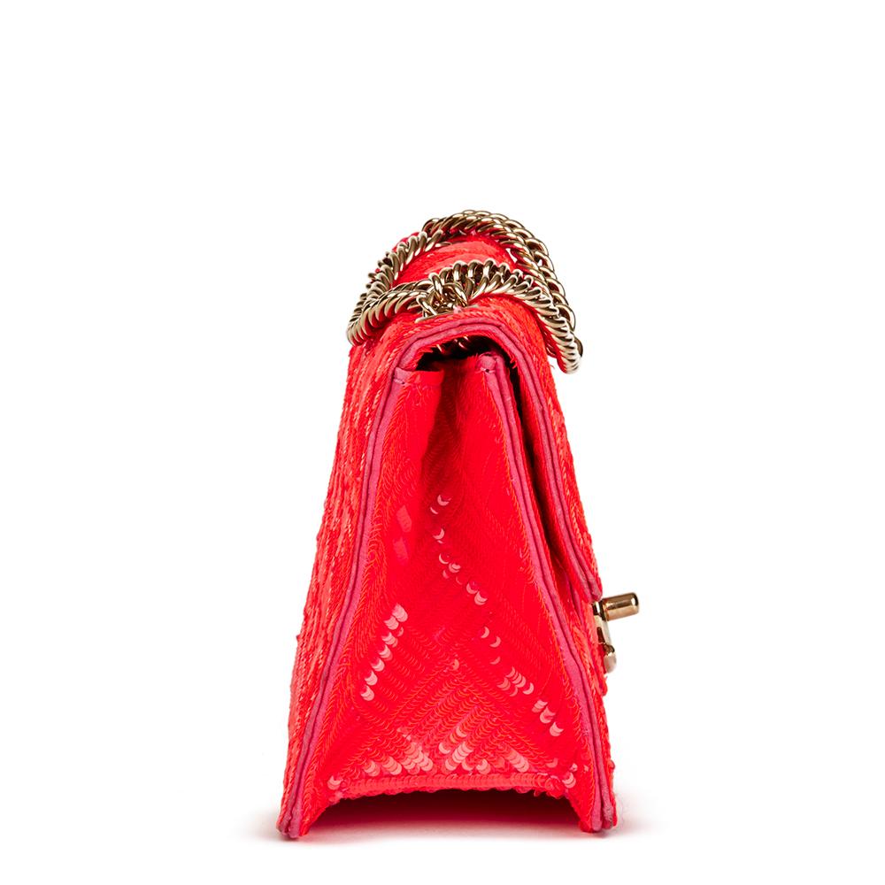 CHANEL
Fuchsia Sequin Embellished Mini Flap Bag

Reference: HB2378
Serial Number: 12029529
Age (Circa): 2008
Accompanied By: Chanel Dust Bag, Authenticity Card, Care Booklet
Authenticity Details: Serial Sticker, Authenticity Card (Made in