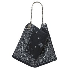 2008 Chanel Large Black Bandana Bag Rare