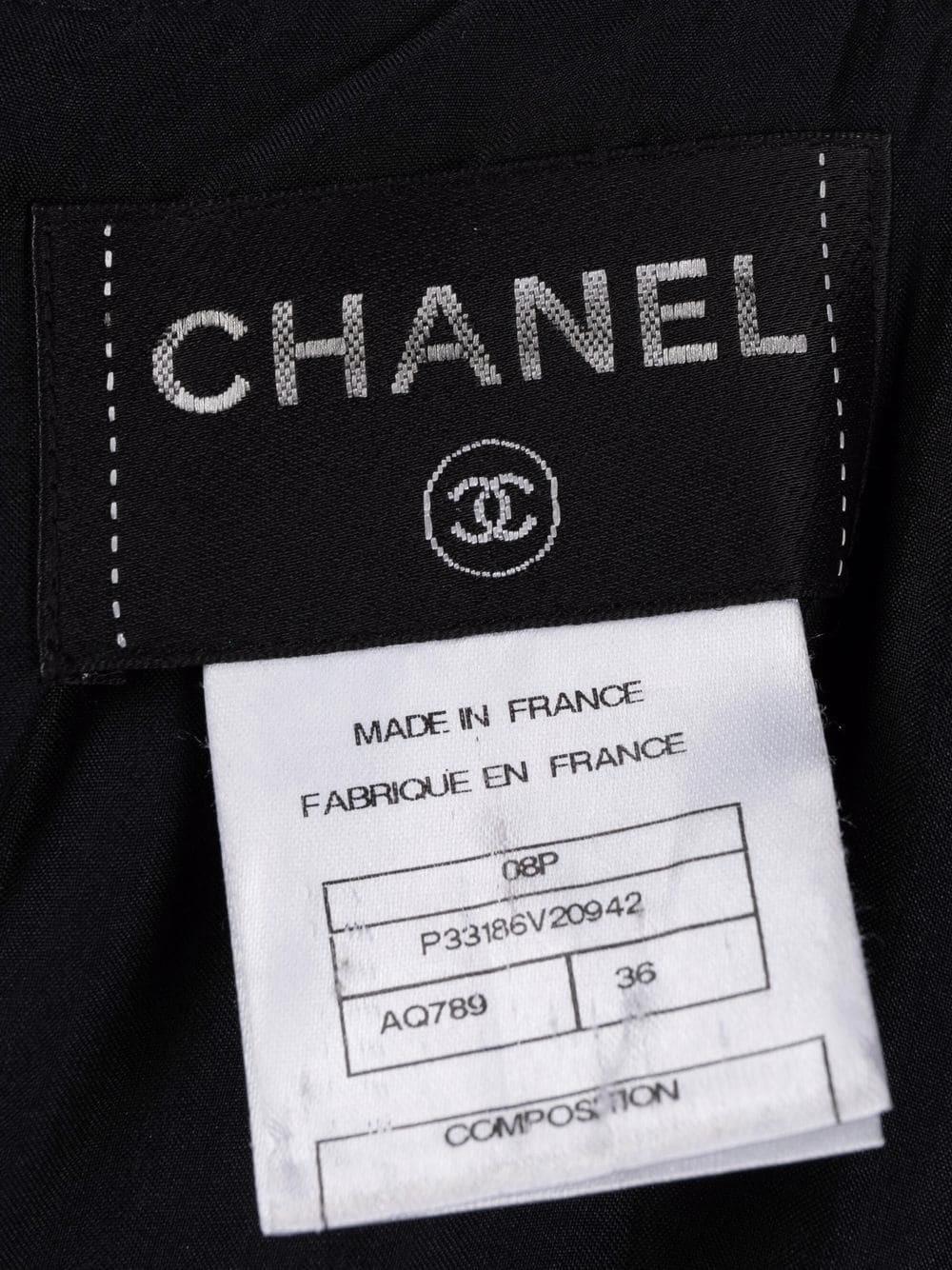  Robe en soie bleu marine Chanel 2008 en vente 2