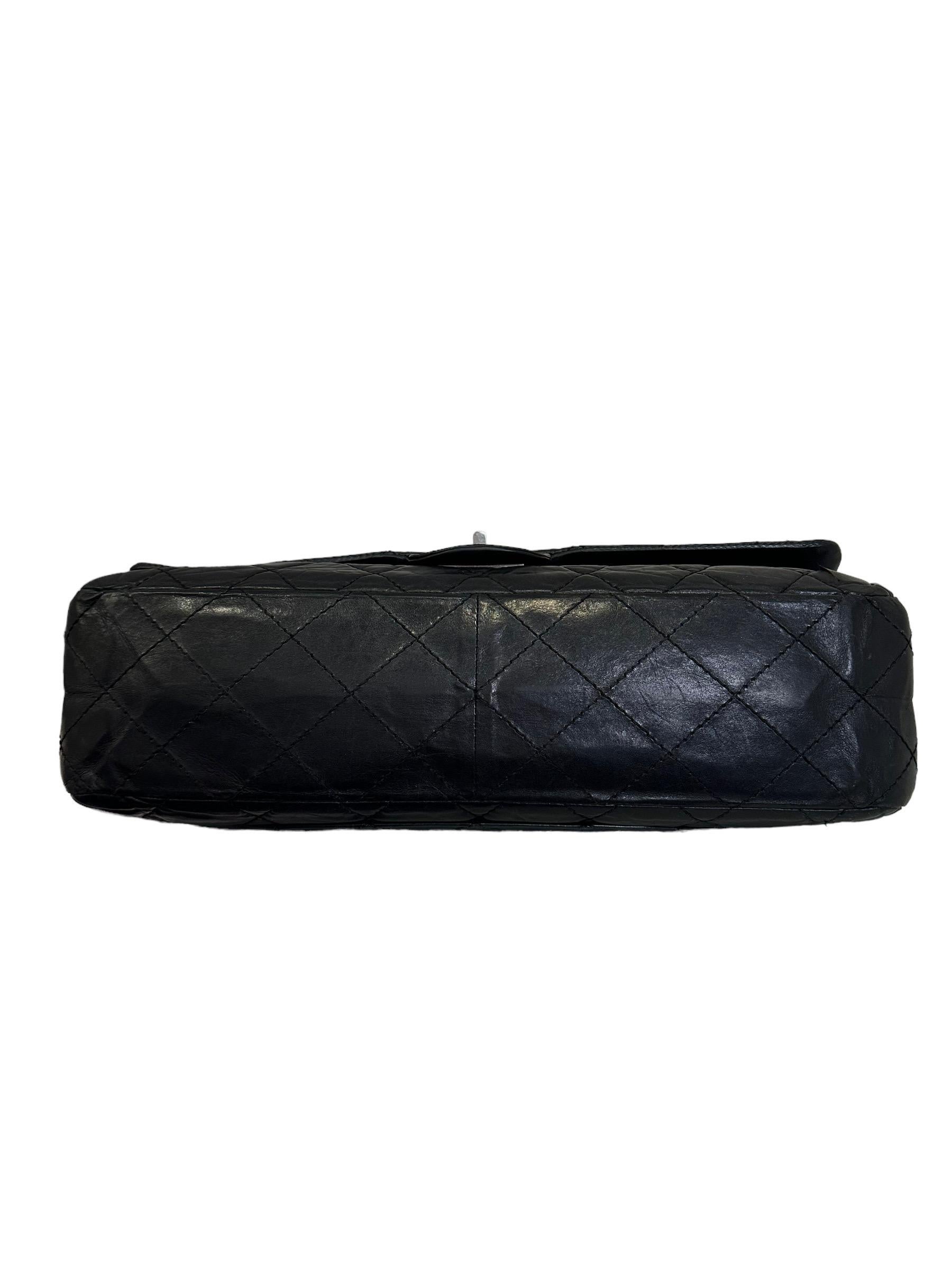2008 Chanel Reissue Maxi Jumbo Blue Top Shoulder Bag For Sale 8