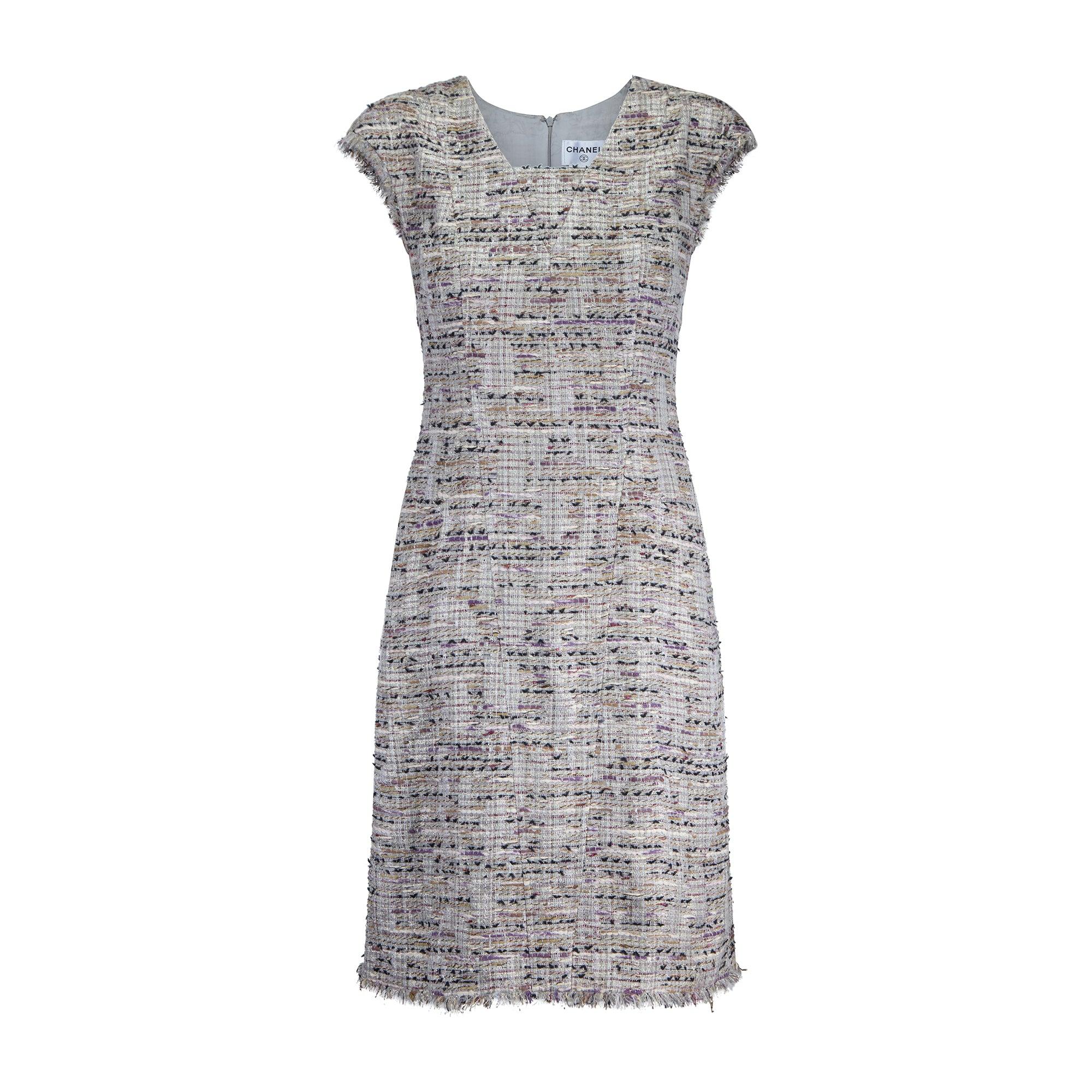 2008 Chanel Silver Fantasy Tweed Abito doppiopetto In condizioni buone in vendita a London, GB