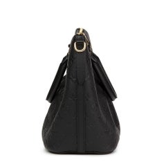 2008 Christian Dior noir en cuir d'agneau matelassé Lady Dior MM