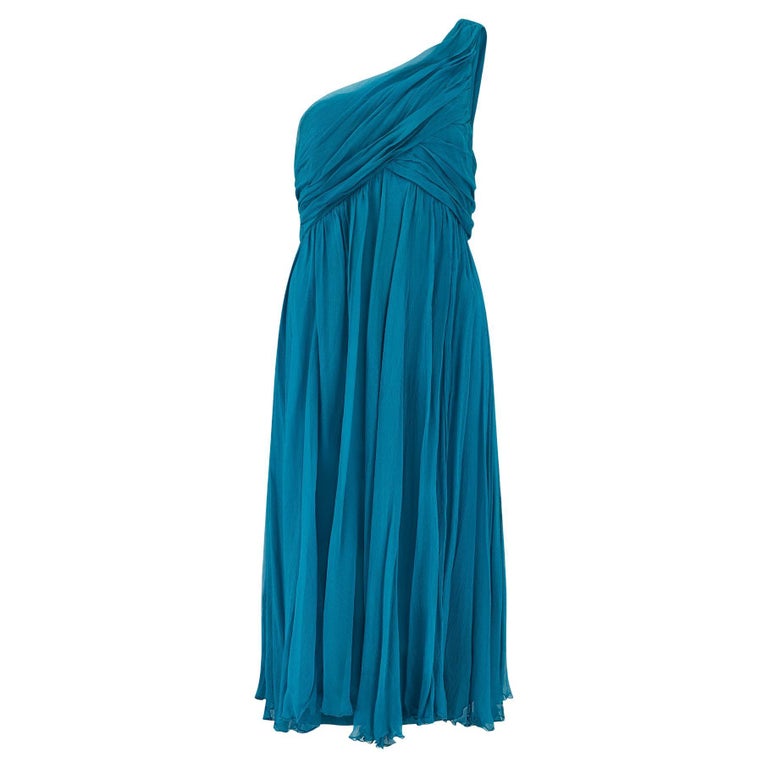 teal silk chiffon dress Dark Teal Bridesmaid Dress Chiffon Size Medium