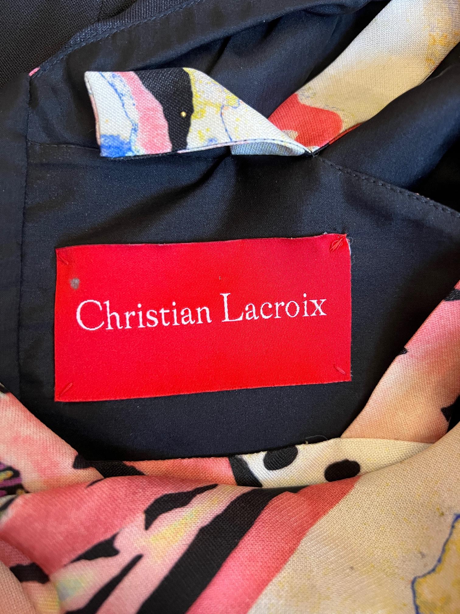 2008 Christian Lacroix Laufsteg Dokumentiertes Kleid mit Pop-Art-Druck Damen im Angebot