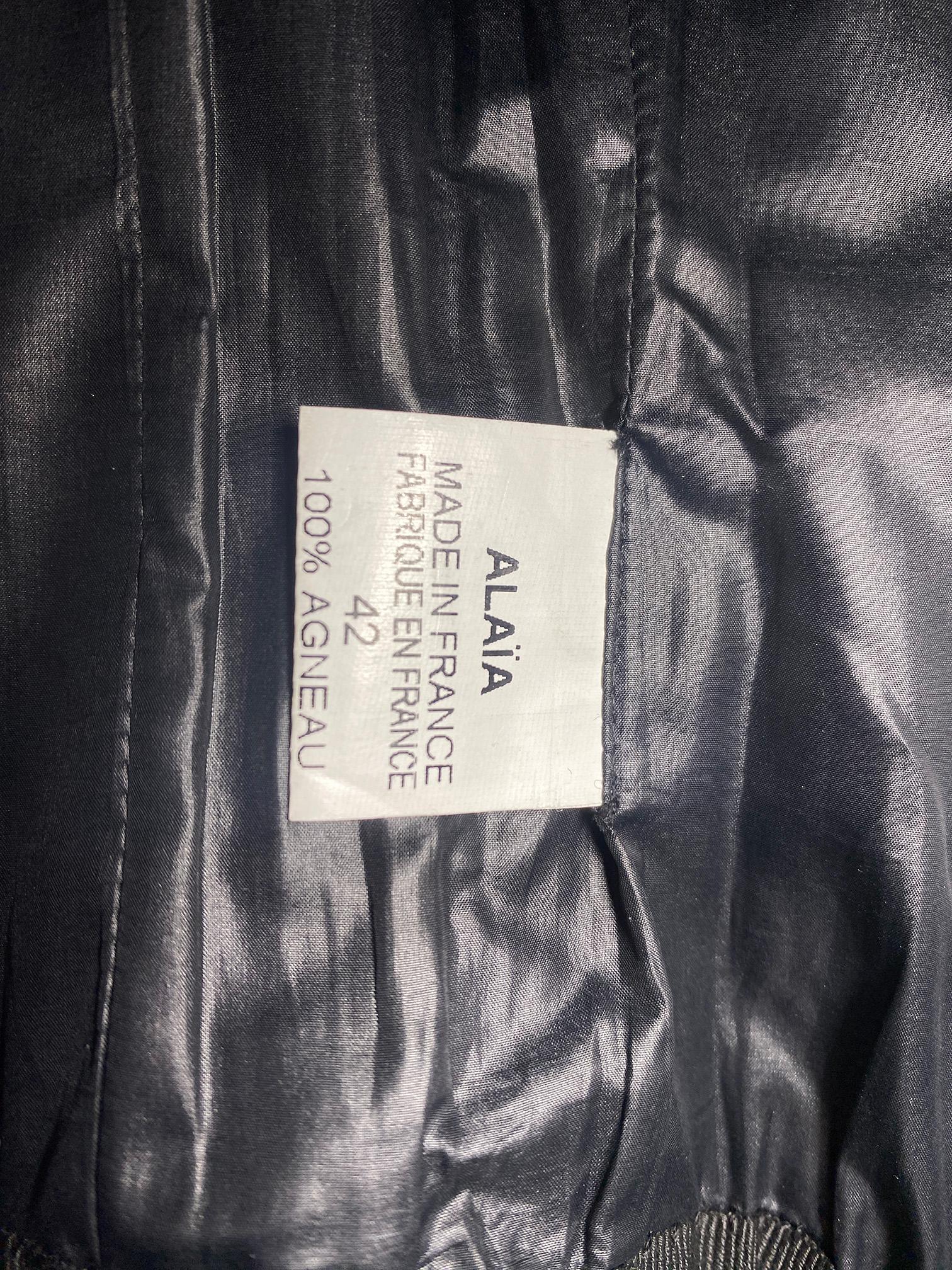 Women's 2008 Documented Alaia Leather Corset Skirt For Sale